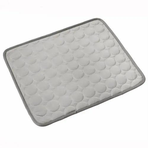 Pet Summer Portable Ice Silk Cooling Pad Maroon Asteria