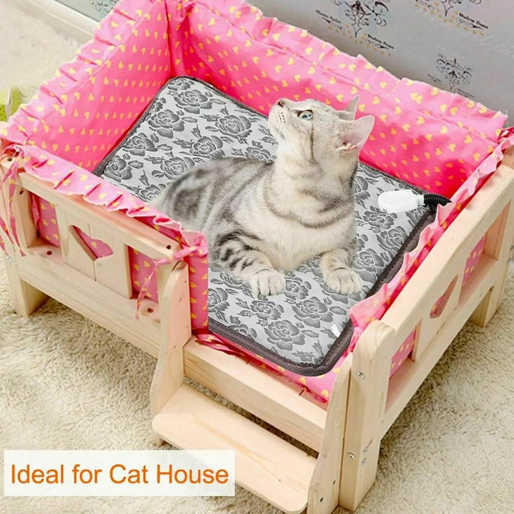 Thermal Heating Waterproof Bed Pad for Pets with Adjustable Yellow Pandora