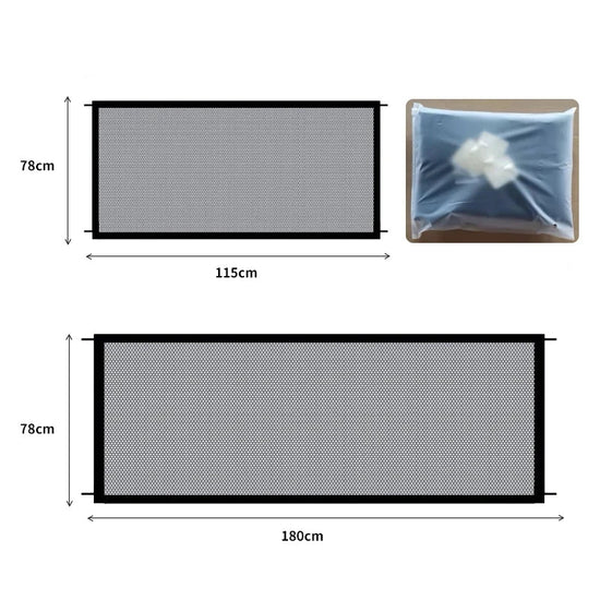 With 4Pcs Hook Pet Isolated Network Stairs Gate New Folding Breathable Mesh Playpen For Dog Safety Fence,Pet Dog Barrier Fences