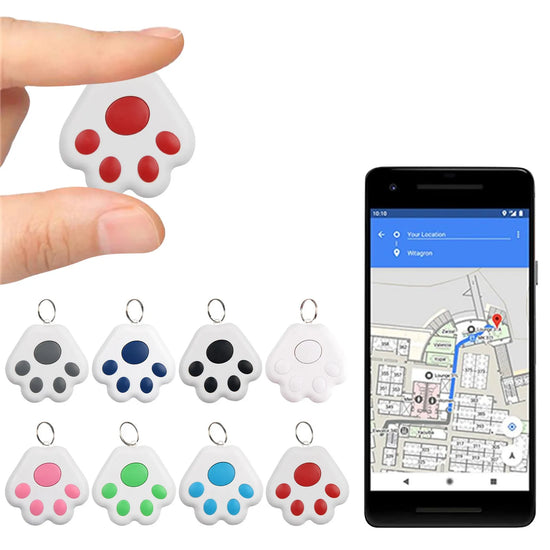 Cat Paw Mini Tracking Anti Lost Alarm Wallet Luggage Key Finder Smart Tag Tracer Mini GPS Locator Keychain Pet Dog Child Tracker