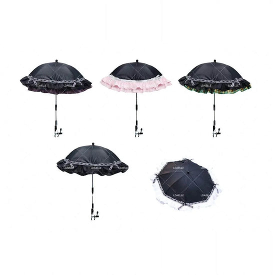 Luxury Lace Pet Stroller Parasol with UPF Protection | Vintage Coquette Aesthetic Dog Umbrella for Strollers | Picnic Essential