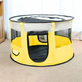 Portable Pet House Oxford Cloth Crate Room Playing Maroon Asteria