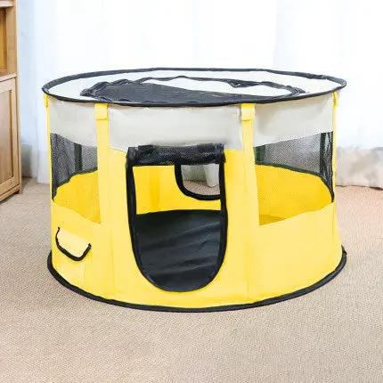 Portable Pet House Oxford Cloth Crate Room Playing Maroon Asteria