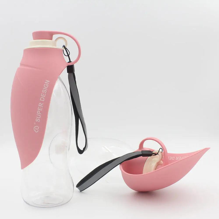 Portable Pet Water Dispenser Feeder Leak Proof Maroon Asteria