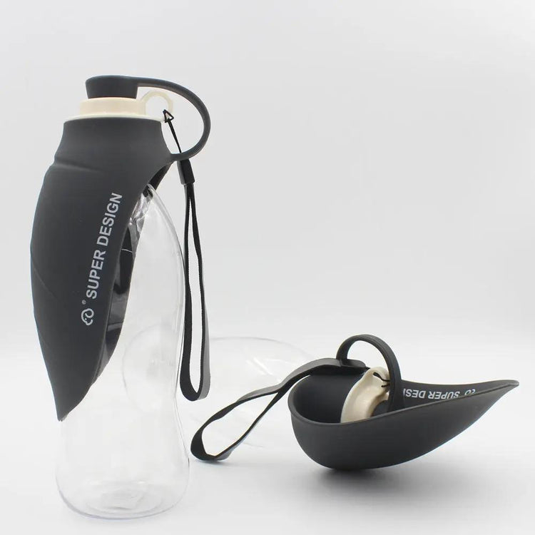 Portable Pet Water Dispenser Feeder Leak Proof Maroon Asteria