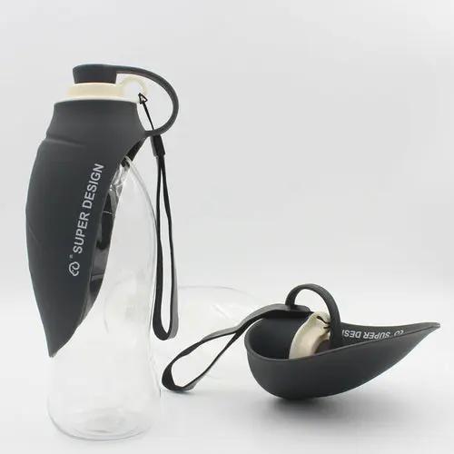 Portable Pet Water Dispenser Feeder Leak Proof Maroon Asteria