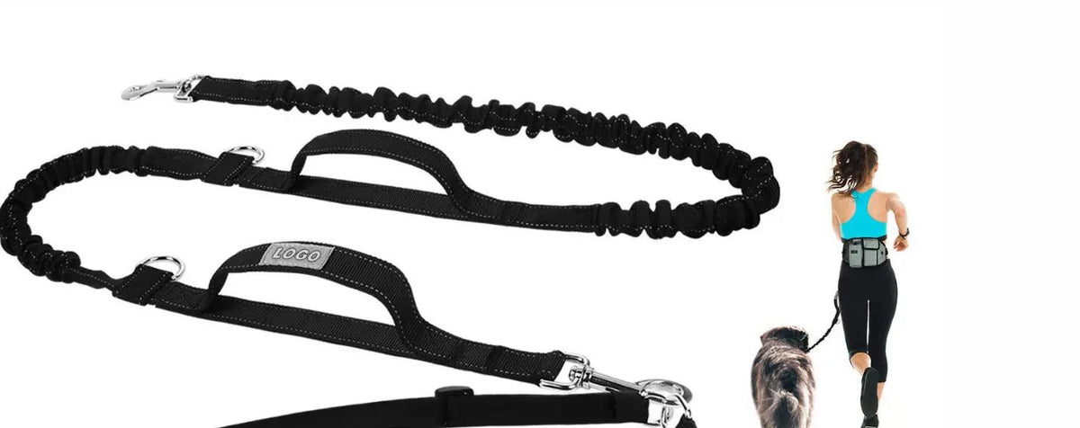 Dog Training Leash Waist Bag Hands-Free Outdoor Pet Running Maroon Asteria