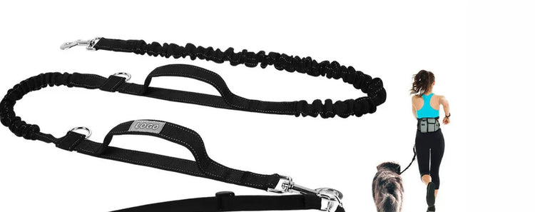 Dog Training Leash Waist Bag Hands-Free Outdoor Pet Running Maroon Asteria