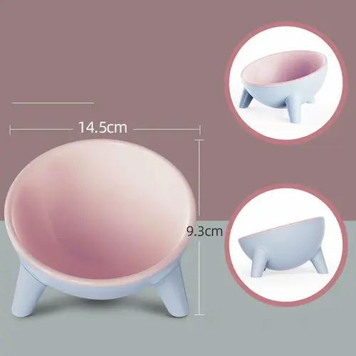 Cat Dog Bowl With Stand Pet Feeding Food Bowls Maroon Asteria