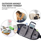 Dog Training Leash Waist Bag Hands-Free Outdoor Pet Running Maroon Asteria