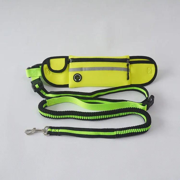 Pet Waist Bag Sports Traction Rope Reflective Waterproof Maroon Asteria