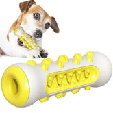 Pet Dog Bone Shape Molar Teeth Cleaner Brushing Stick Interactive Chew Maroon Asteria