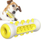 Pet Dog Bone Shape Molar Teeth Cleaner Brushing Stick Interactive Chew Maroon Asteria