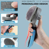 Pet Combs Automatically Remove Hair And Comb Dogs Maroon Asteria
