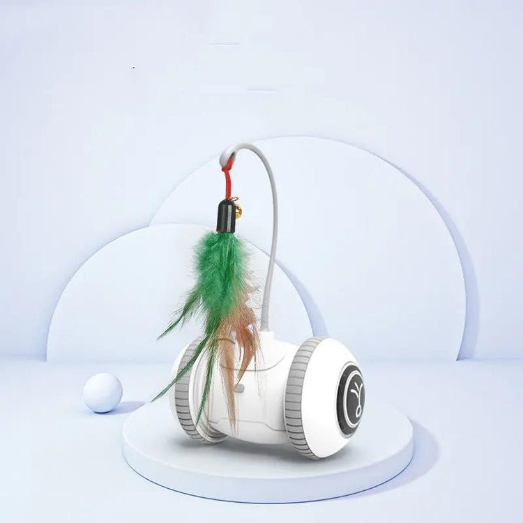 Interactive Cat Toy With Interchangeable Pet Feather Toys Maroon Asteria