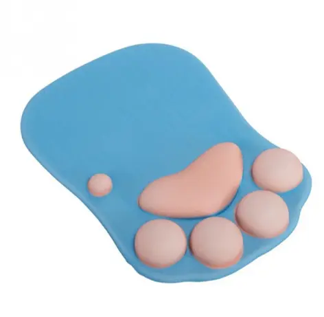 Comfortable Office Desk Cat Paw Wrist Support Mouse Pad Maroon Asteria