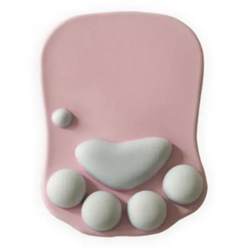 Comfortable Office Desk Cat Paw Wrist Support Mouse Pad Maroon Asteria