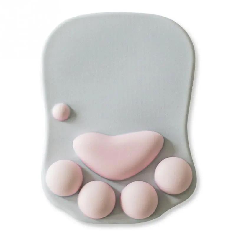 Comfortable Office Desk Cat Paw Wrist Support Mouse Pad Maroon Asteria