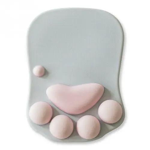 Comfortable Office Desk Cat Paw Wrist Support Mouse Pad Maroon Asteria