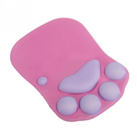 Comfortable Office Desk Cat Paw Wrist Support Mouse Pad Maroon Asteria