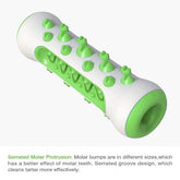 Pet Dog Bone Shape Molar Teeth Cleaner Brushing Stick Interactive Chew Maroon Asteria