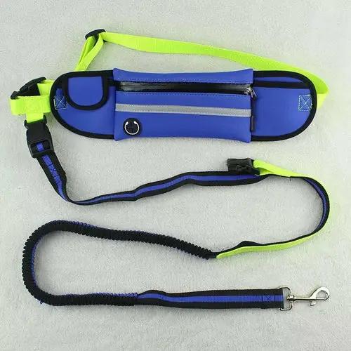 Pet Waist Bag Sports Traction Rope Reflective Waterproof Maroon Asteria