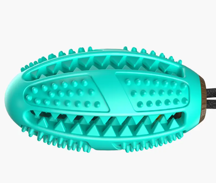 Dog Chew Toys Pet Toothbrush Rubber Bones Teeth Cleaning Maroon Asteria