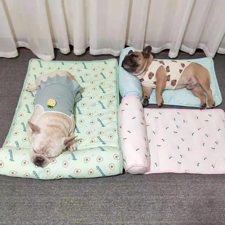 Cool Dog Mat Summer Pet Blanket Cooling Breathable Cat Bed Maroon Asteria