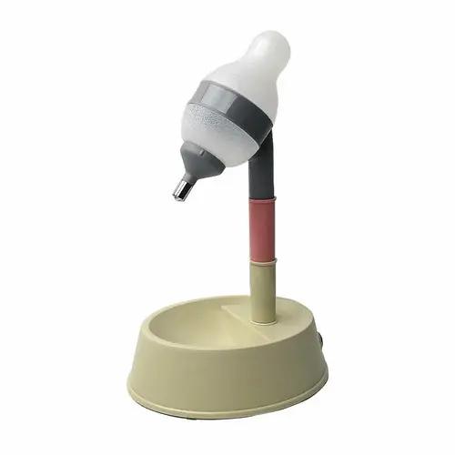 Automatic Pet Water Dispenser Stand Feeder Bowl Adjusting Height Maroon Asteria