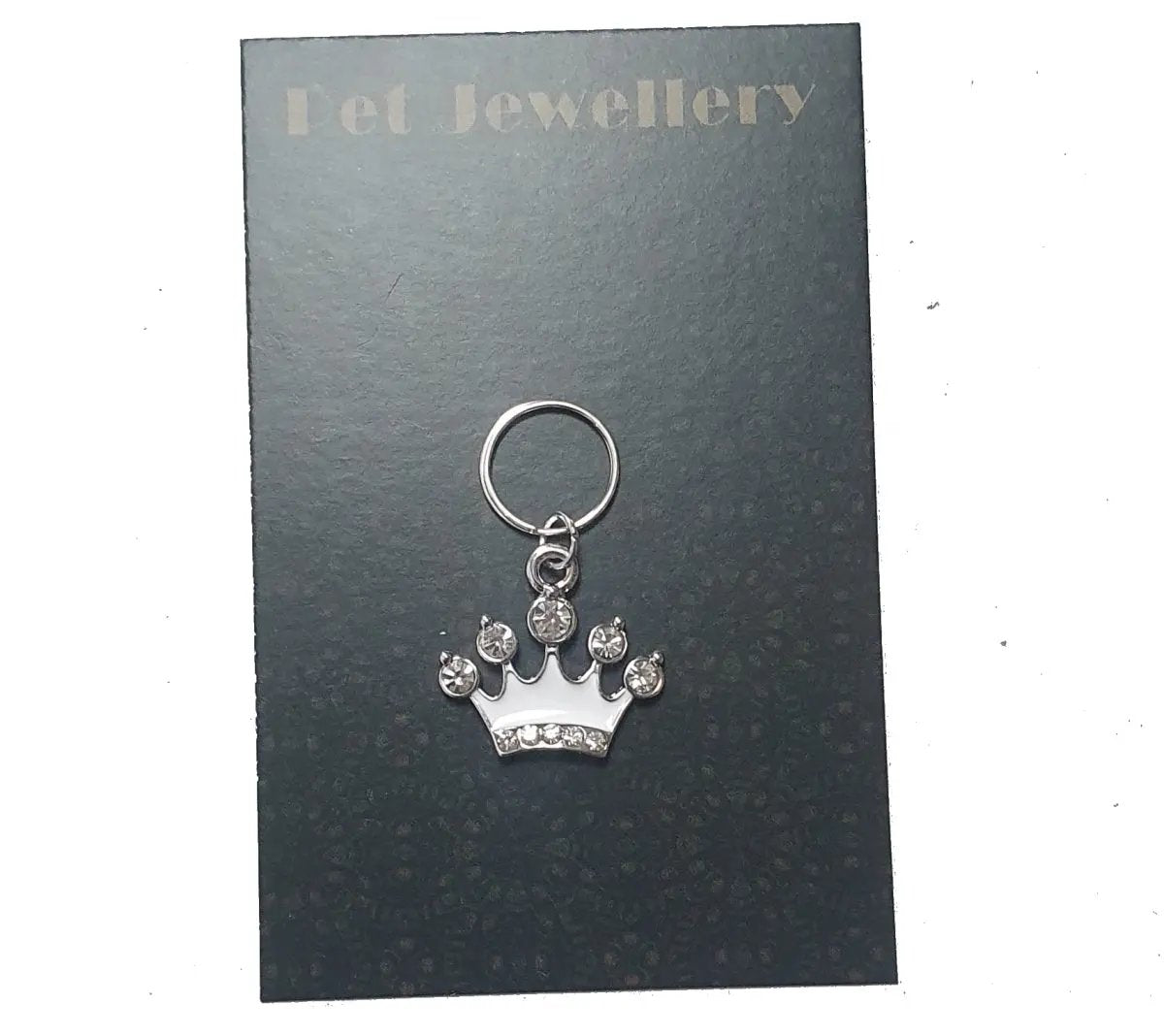 White Crown Small Pet Collar Charm Salmon Oscar