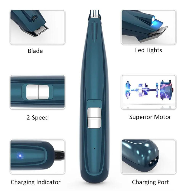 Professional Pet Dog Hair Trimmer Animal Grooming Clippers Cutter Maroon Asteria