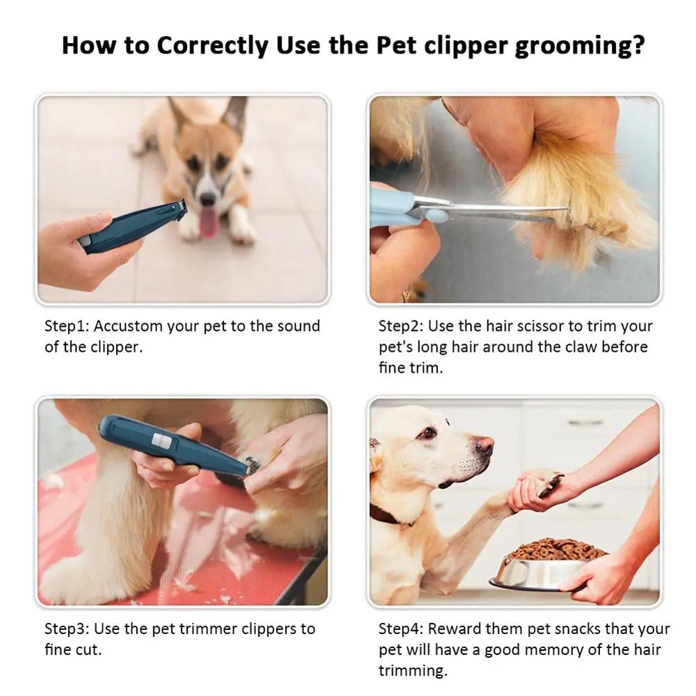 Professional Pet Dog Hair Trimmer Animal Grooming Clippers Cutter Maroon Asteria