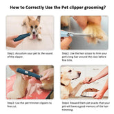 Professional Pet Dog Hair Trimmer Animal Grooming Clippers Cutter Maroon Asteria
