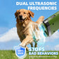 Dual Ultrasonic Pet Dog Repeller Professional Dog Training Device Rechargeable Anti Dog Bark Deterrent with LED Flashlight