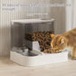 2 In 1 Stainless Steel Automatic Pet Feeder And Water Dispenser Double Bowl Anti Leakage Food Water Bowl For Cats And Dogs
