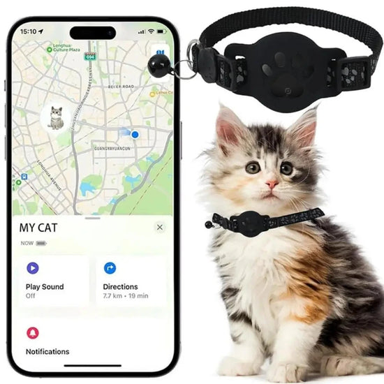 Waterproof Reflective GPS Tracker Collar for Cats Anti-Lost Pet Location Finder Accessories for Kittens