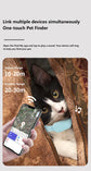 Waterproof Pet GPS Tracker - Dog & Cat Locator, with Adjustable Collar Anti Lost Dogs Real-time Tracking Device for iOS