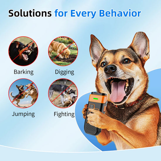 Dual Ultrasonic Pet Dog Repeller Professional Dog Training Device Rechargeable Anti Dog Bark Deterrent with LED Flashlight