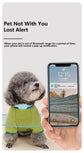 Waterproof Pet GPS Tracker - Dog & Cat Locator, with Adjustable Collar Anti Lost Dogs Real-time Tracking Device for iOS