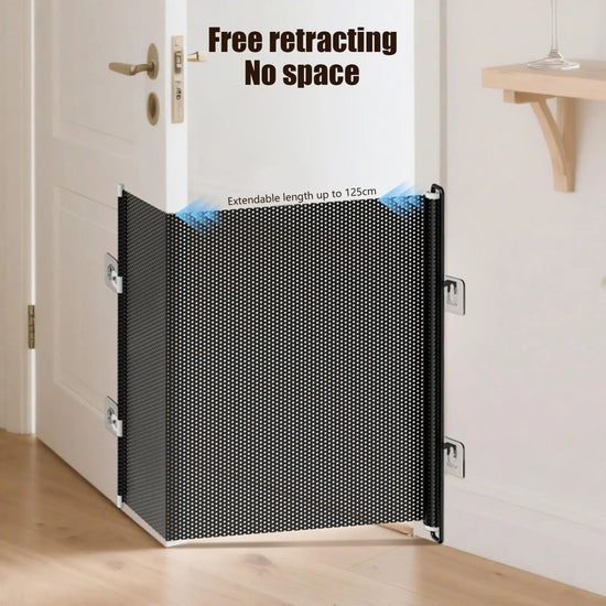 Pet Dog Gate Network Fence Stairs Folding Breathable Mesh Enclosure Dog Fence Safety Barrier Pet Thanksgiving Day Gift