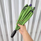 Pet umbrella! Personalized fluorescent green! Fully automatic folding square umbrella for dog walking