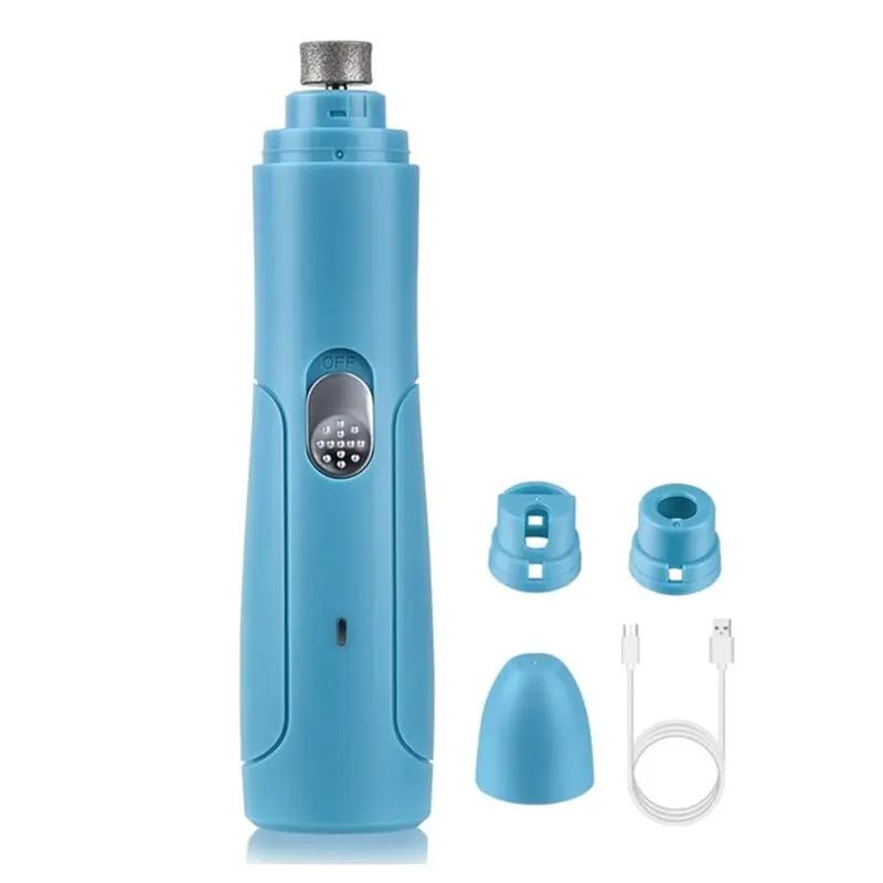 Pet Nail Grinder Rechargeable USB Dog Nail Clippers Painless Electric Maroon Asteria