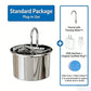 2L Stainless Steel Pet Water Fountain with USB Cat Ultra Quiet Water Dispenser Pets Filter Fountain Smart Drinking Feeder Bowl