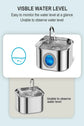 3.2L Stainless Steel Pet Water Feeder Auto Cat Fountain Smart Dog Water Dispenser Visual Window Drinking Bowl Pet Accessories