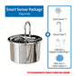 2L Stainless Steel Pet Water Fountain with USB Cat Ultra Quiet Water Dispenser Pets Filter Fountain Smart Drinking Feeder Bowl
