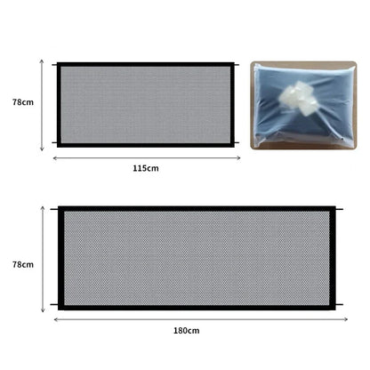 With 4Pcs Hook Pet Isolated Network Stairs Gate New Folding Breathable Mesh Playpen For Dog Safety Fence,Pet Dog Barrier Fences