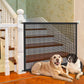 With 4Pcs Hook Pet Isolated Network Stairs Gate New Folding Breathable Mesh Playpen For Dog Safety Fence,Pet Dog Barrier Fences
