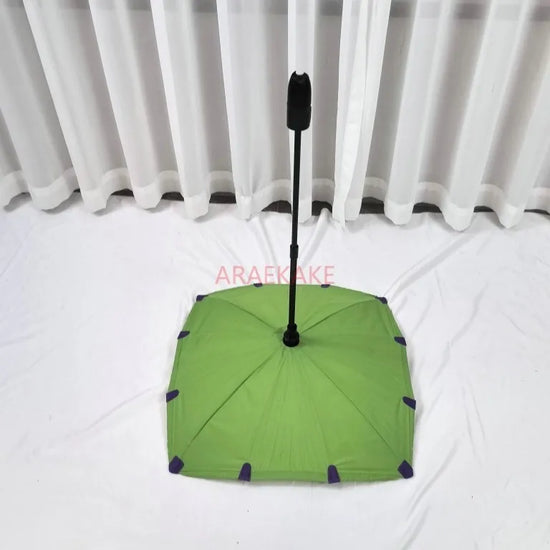 Pet umbrella! Personalized fluorescent green! Fully automatic folding square umbrella for dog walking