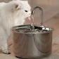 2L Stainless Steel Pet Water Fountain with USB Cat Ultra Quiet Water Dispenser Pets Filter Fountain Smart Drinking Feeder Bowl