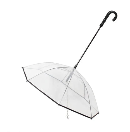 2023 New Pet Umbrella Leash Rainproof Snowproof Dog Umbrella Leash for Small Dogs Steerable Adjustable Doggy Outdoor Umbrella